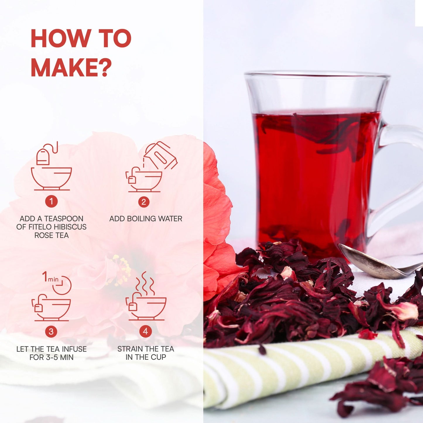 Skin Glow Tea | Natural | Promotes Relaxation, Helps Skin Glow | 50 cups