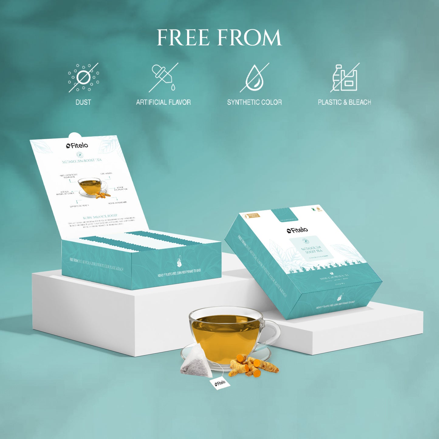 Metabolism Boost Tea | Pack of 2 | Helps in Fat Burning & Boosts Energy | Aid Weight Management | 40 Teabags
