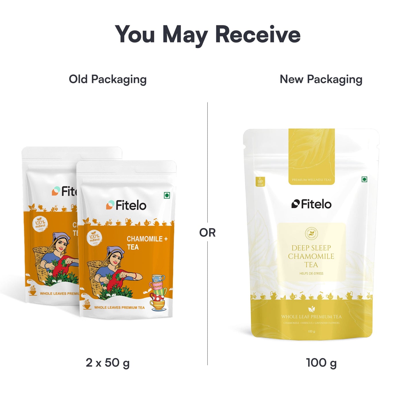 Chamomile+ Deep Sleep Tea | Natural | Helps in Relaxing Body & Mind | Helps in Relaxation | 50 cups