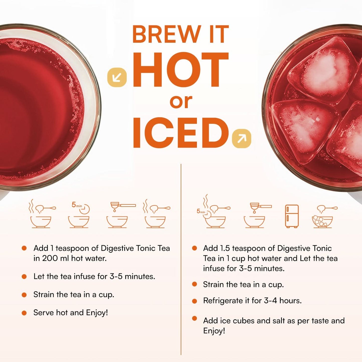 Digestive Tonic Tea | Natural | Improves digestion & Reduces Bloating | Lower Inflammation | 50 cups