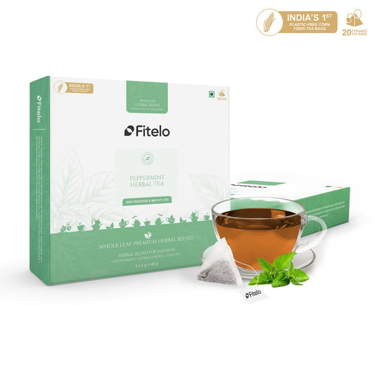 Peppermint Herbal Tea | Pack of 2 | Aids Digestion, Boos Focus | Rich in Anti Oxidants |  40 Teabags