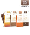 Fitelo Zero Sugar Dark Chocolate – Trial Pack of 4 Flavours | No Added Sugar | Plant-based | Gluten-Free
