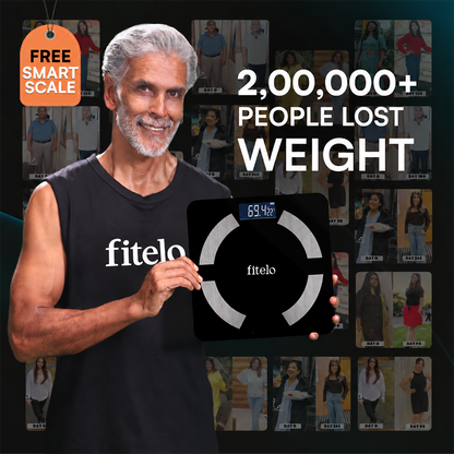Fitelo Fat-Loss Starter Kit | Smart Scale + 2-Week Diet Plan | Kickstart Your Weight-Loss