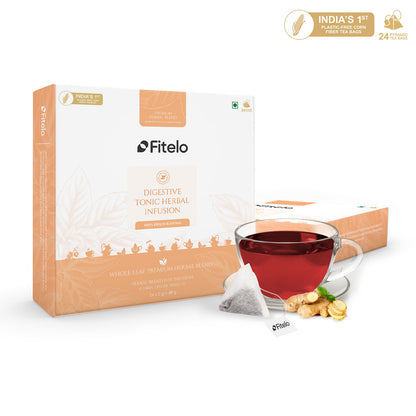 Digestive Tonic Tea | Pack of 2 | Improves digestion & Reduces Bloating | Lower Inflammation | 48 Teabags