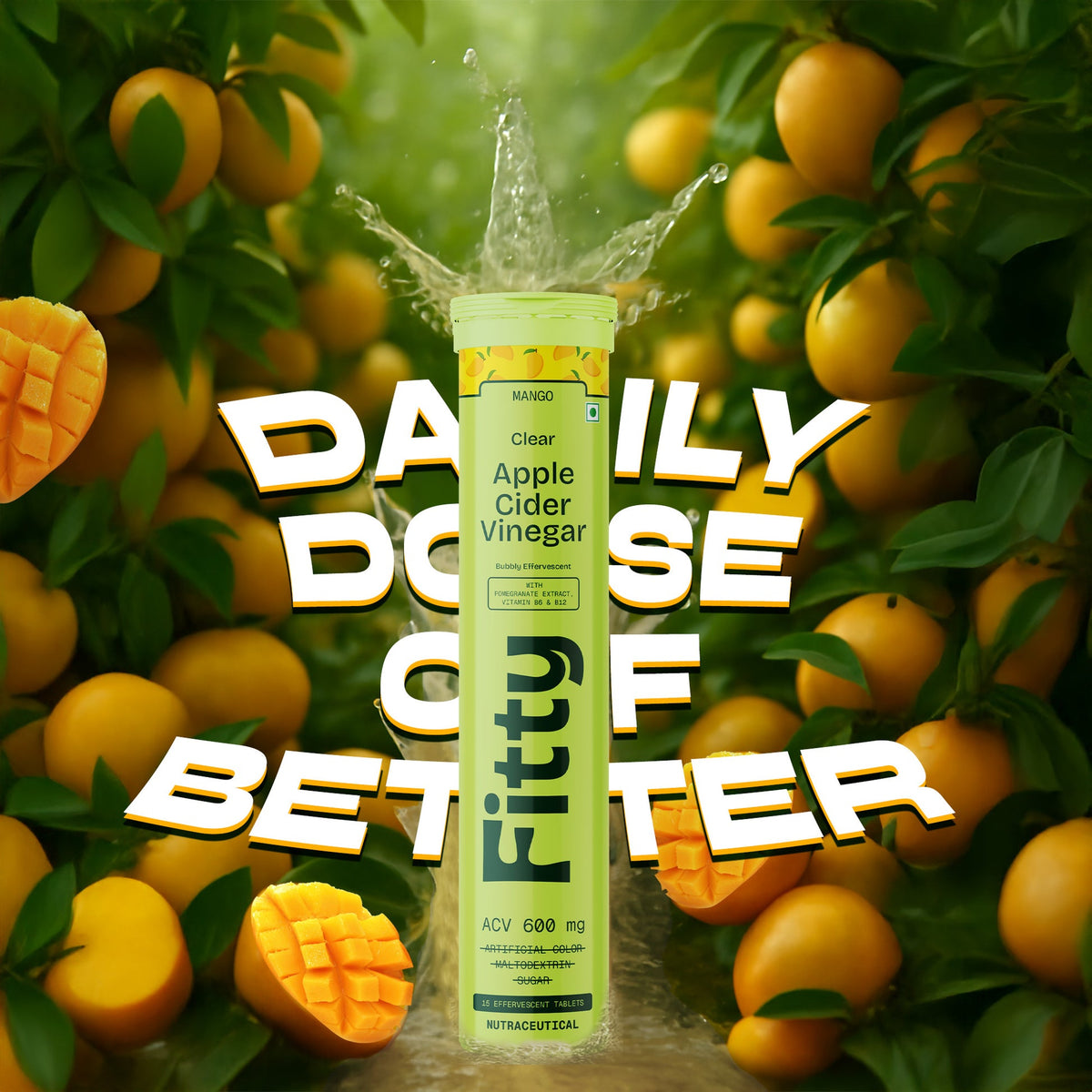 Fitty 600mg ACV Fizz | Mango – Fitelo Store