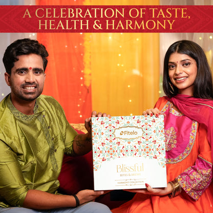 Fitelo Premium Diwali Gift Hamper | 23-in-1 Healthy Gift Box with Sugar Free Chocolates, Herbal Teas, Dry Fruits, Makhana, Candles & Greeting Card