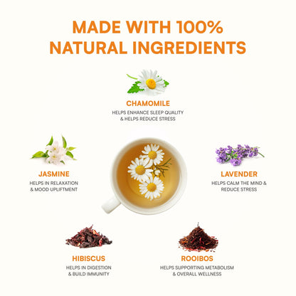 key ingredients highlighting benefits like sleep, stress relief, and weight loss.
