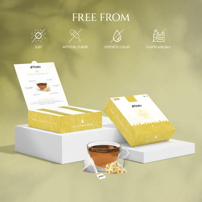 Chamomile+ Deep Sleep Tea | Pack of 2 | Helps in Relaxing Body & Mind | Helps in Relaxation | 40 Teabags