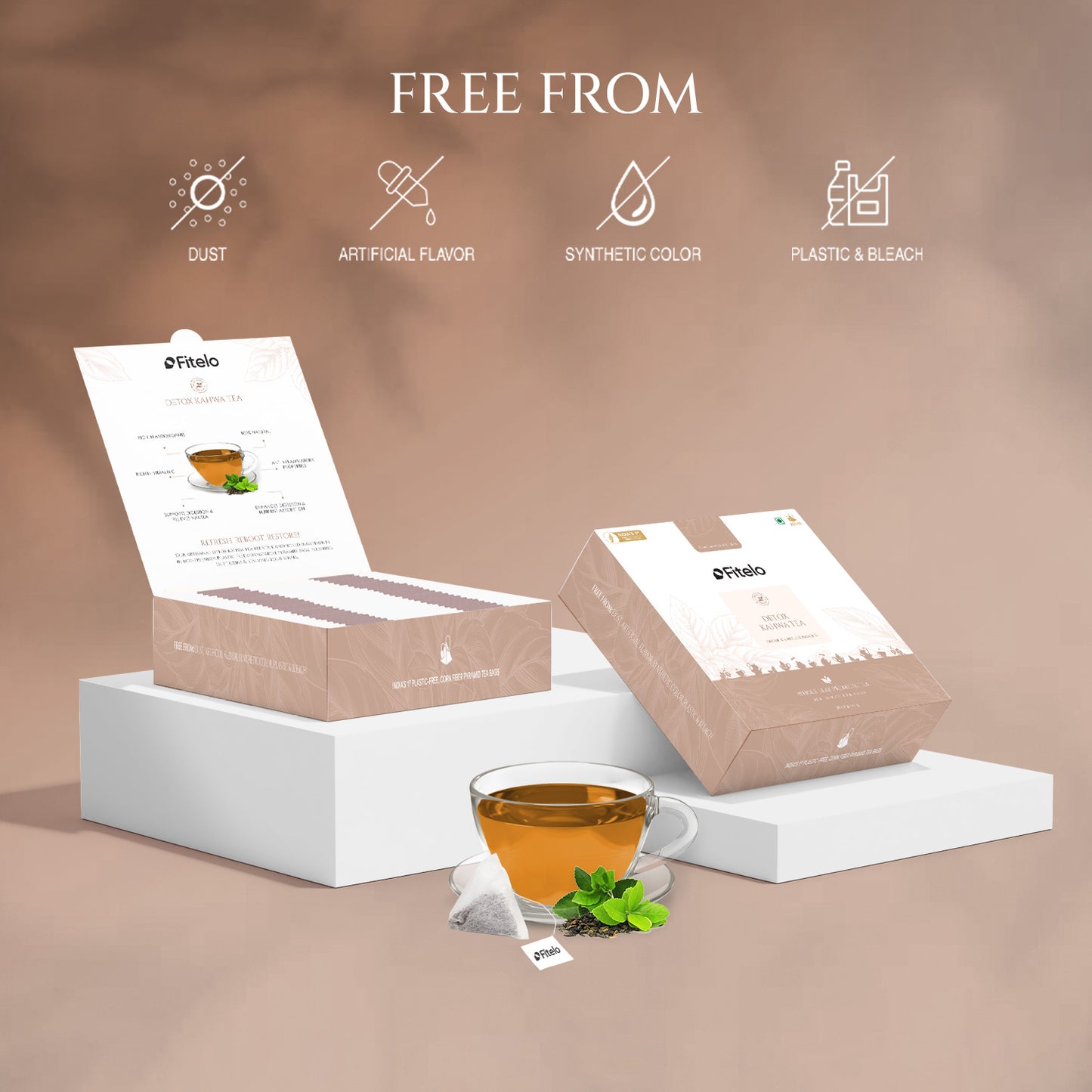 Detox Kahwa Tea | Pack of 2 | Aids in Detox & Reduce Bloating | Natural | 40 Teabags