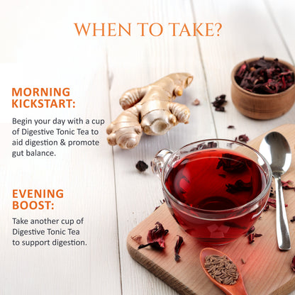 Digestive Tonic Tea | Pack of 2 | Improves digestion & Reduces Bloating | Lower Inflammation | 40 Teabags