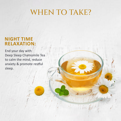 Chamomile+ Deep Sleep Tea | Pack of 2 | Helps in Relaxing Body & Mind | Helps in Relaxation | 40 Teabags
