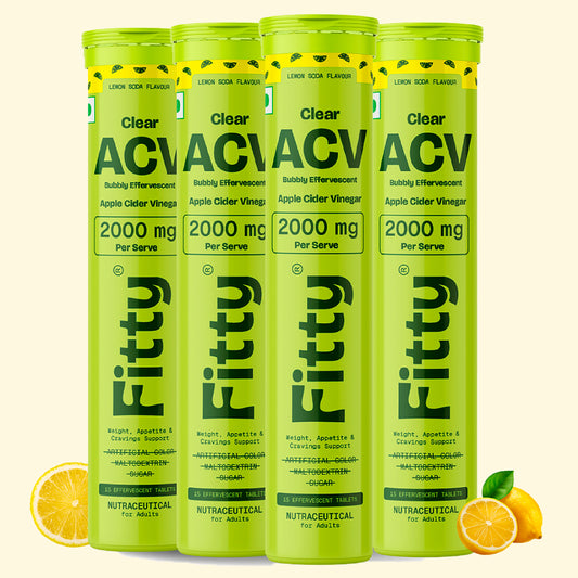 Fitty 2000mg Apple Cider Vinegar Fizz | Pack of 4 | FREE 1-month Diet Plan