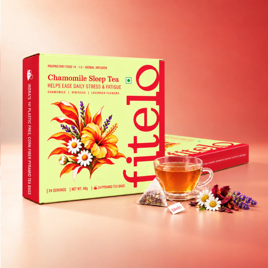 Chamomile+ Deep Sleep Tea | Pack of 2 | Helps in Relaxing Body & Mind | Helps in Relaxation | 48 Teabags