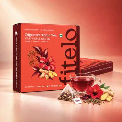 Digestive Tonic Tea | Pack of 2 | Improves digestion & Reduces Bloating | Lower Inflammation | 48 Teabags