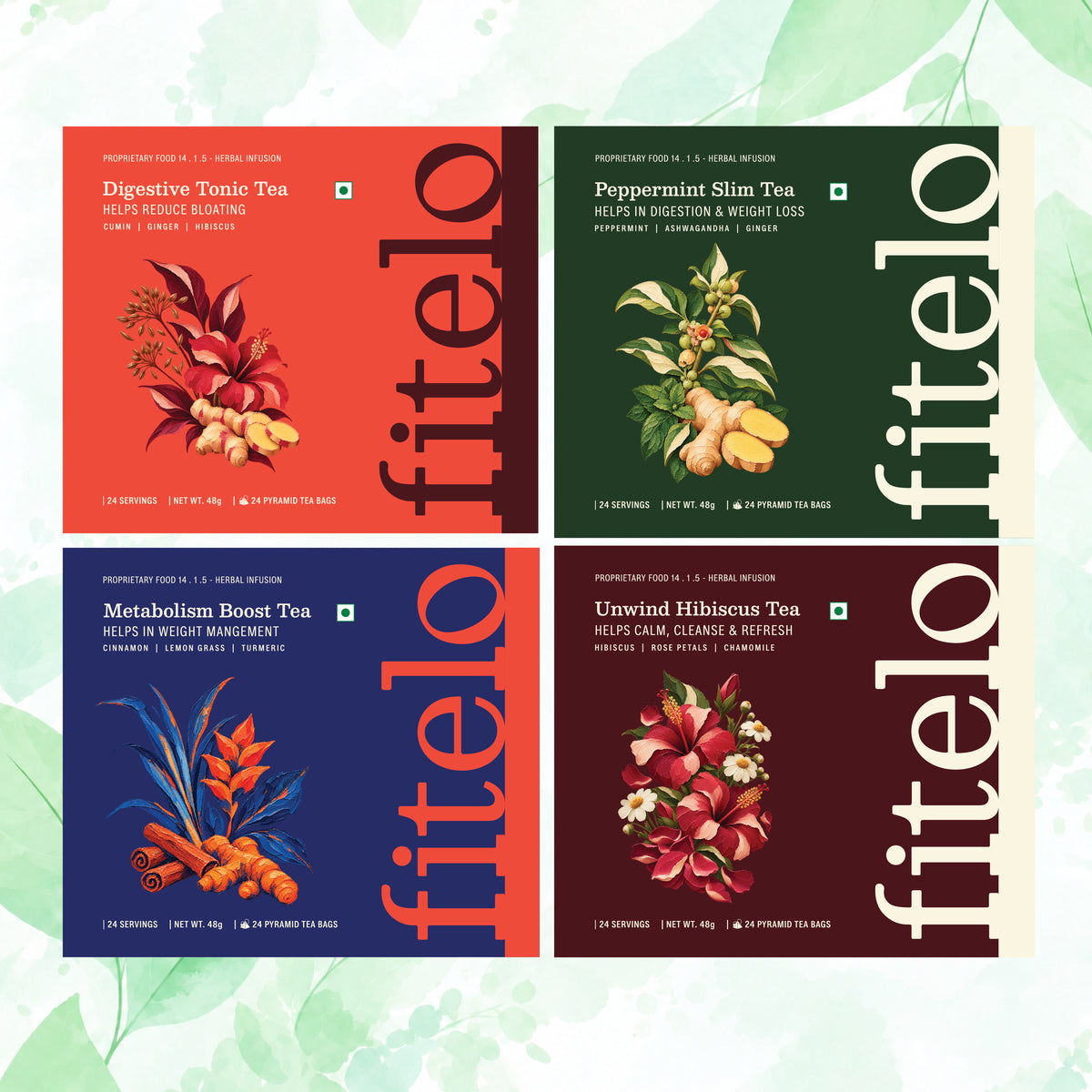 Wellness Teas Combo (Teabags) | Pack of 2 | 84 Teabags