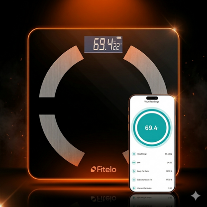 Fitelo Smart Scale 2.0 | Track 25+ Body Metrics | Track your weight loss journey