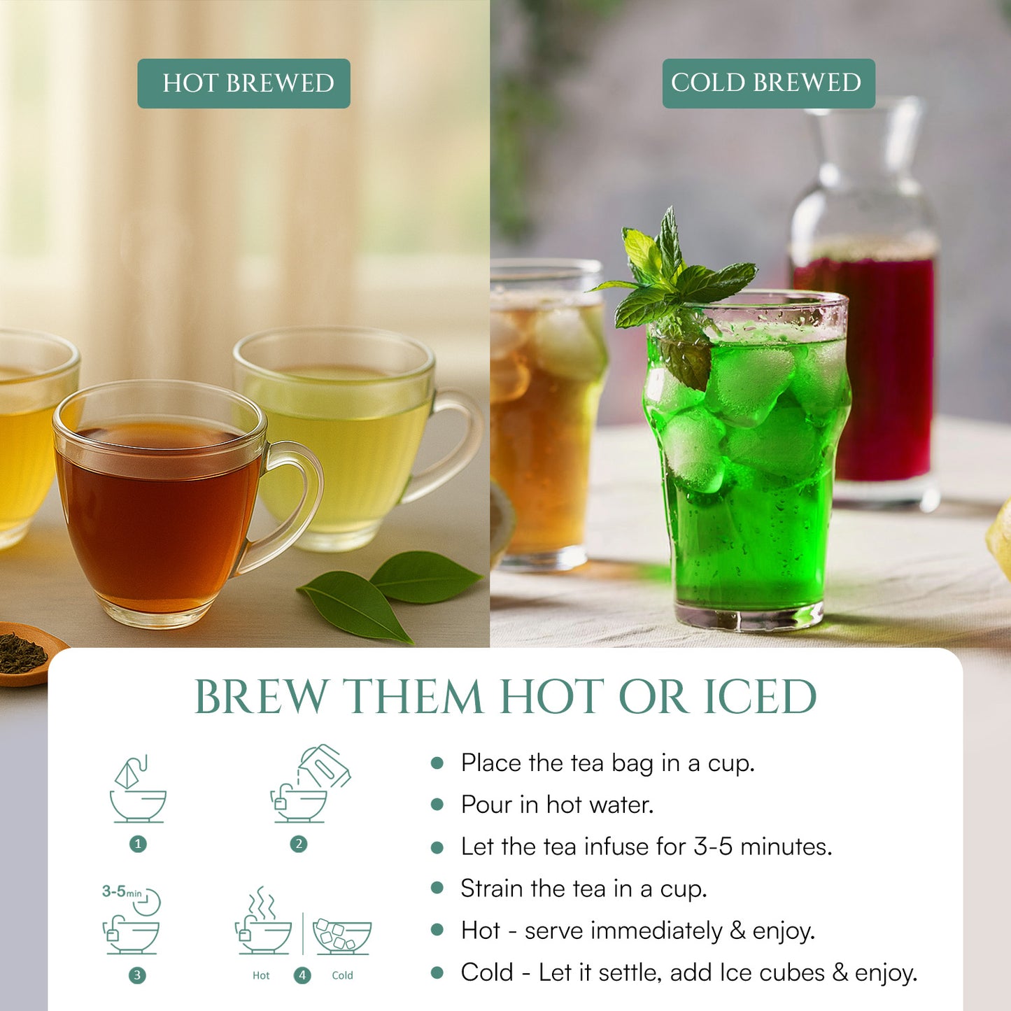Wellness Teas Combo (Teabags) | 7 Flavors, 6 Bags Each | 42 Teabags