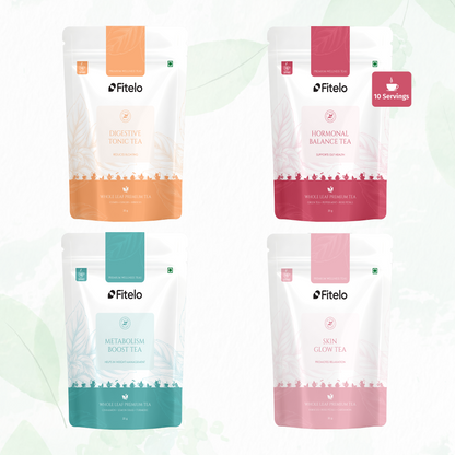 Wellness Teas Combo (Loose Tea) | 7 Flavors | 20g Each | 10 Servings Each | 140g