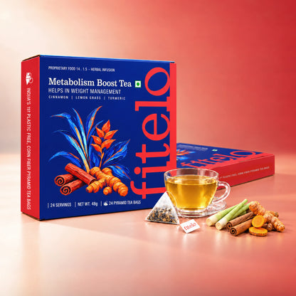 Metabolism Boost Tea | Pack of 2 | Helps in Fat Burning & Boosts Energy | Aid Weight Management |  48 Teabags
