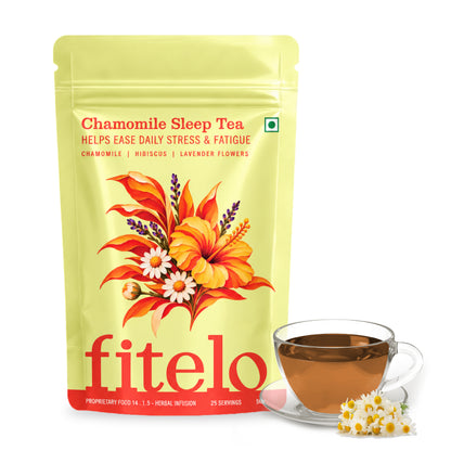 Chamomile+ Deep Sleep Tea | Natural | Helps in Relaxing Body & Mind | Helps in Relaxation | 50 cups