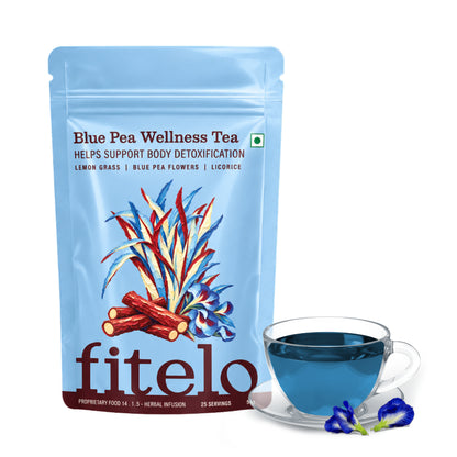 Antioxidant Rich Blue Pea Tea | Natural | Rich in Antioxidants, Improves Digestion | Helps in weight management | 50 cups