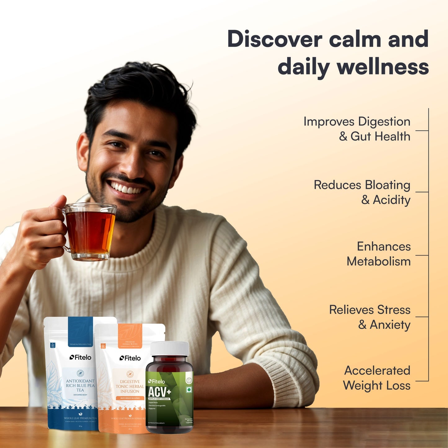 Fitelo Wellness Combo | Digestive Support, Detox & Metabolism Boost | 1 Month