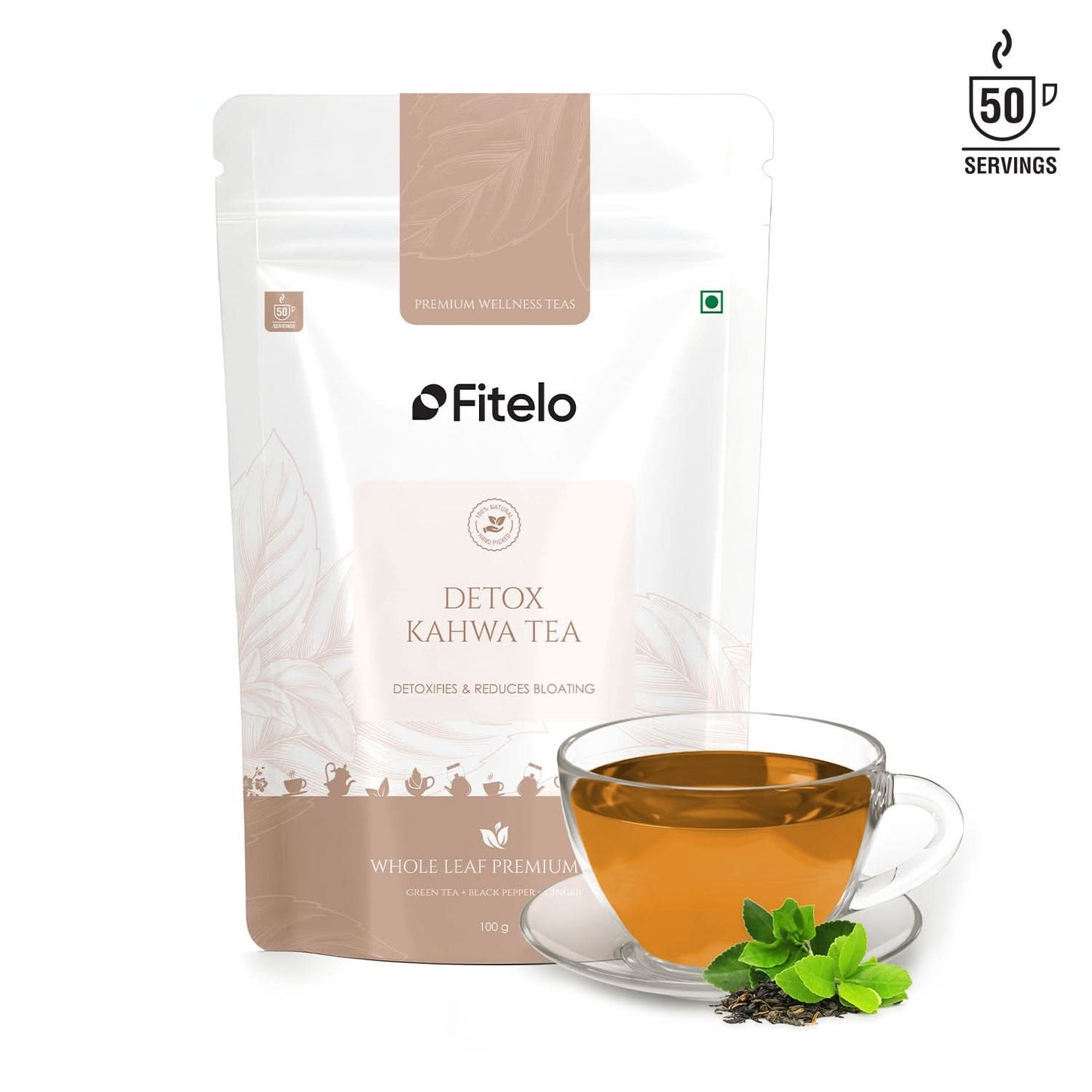 Detox Kahwa Tea | Aids in Detox & Reduce Bloating | Natural | 50 Servings