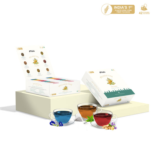 Wellness Teas Combo (Teabags) | 7 Flavors, 6 Bags Each | 42 Teabags