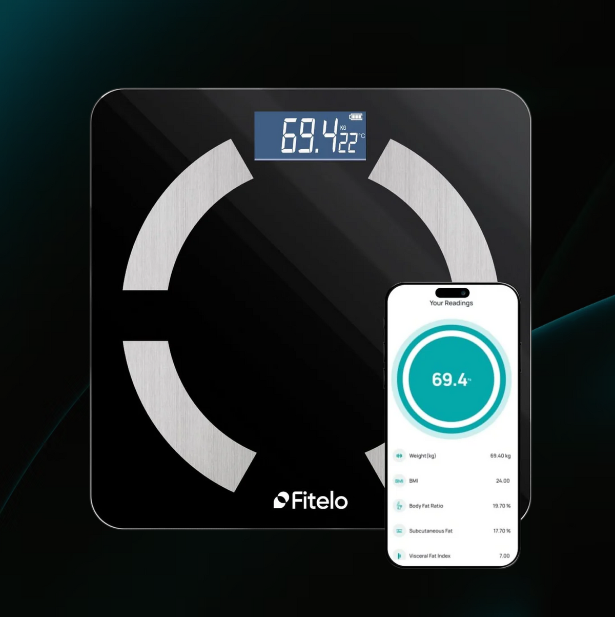 Buy Smart Weighing Scale online | Track 25+ Body Parameters | Fitelo ...