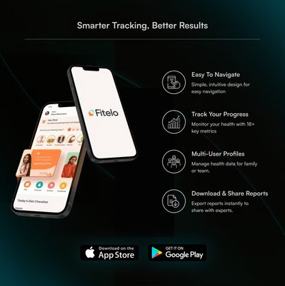 Fitelo Smart Scale | Track 18 Body Metrics | Track your weight loss journey