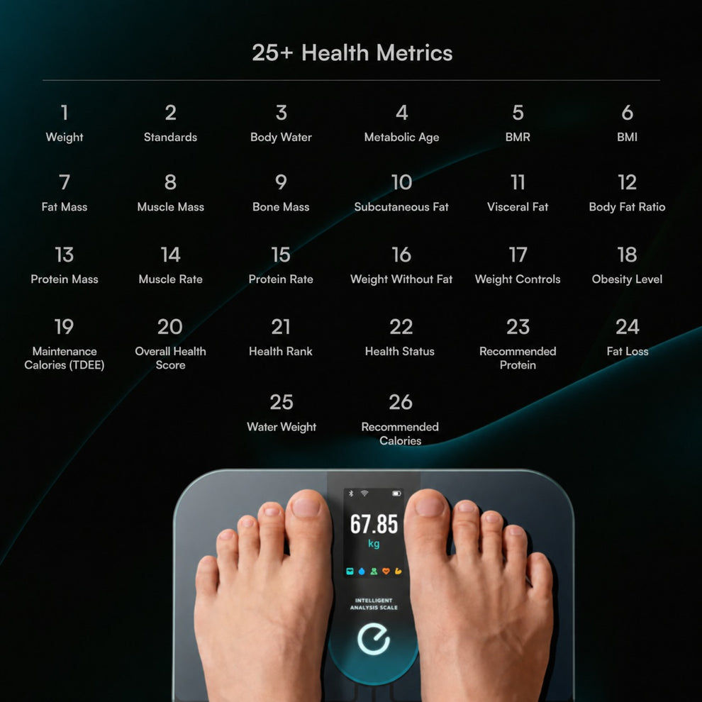 Buy Smart Weighing Scale online | Track 25+ Body Parameters | Fitelo ...